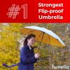 imageTUMELLA Flipproof Inverted Travel Umbrella Small Strong but Light Portable and Automatic Reverse Folding Rain Umbrella Durable Premium Grip Fits Car ampamp BackpackO Yellow Black
