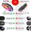 imageTUMELLA Flipproof Inverted Travel Umbrella Small Strong but Light Portable and Automatic Reverse Folding Rain Umbrella Durable Premium Grip Fits Car ampamp BackpackN Luminous