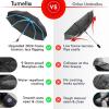 imageTUMELLA Flipproof Inverted Travel Umbrella Small Strong but Light Portable and Automatic Reverse Folding Rain Umbrella Durable Premium Grip Fits Car ampamp BackpackK Bundle Black  Black
