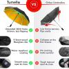 imageTUMELLA Flipproof Inverted Travel Umbrella Small Strong but Light Portable and Automatic Reverse Folding Rain Umbrella Durable Premium Grip Fits Car ampamp BackpackO Yellow Black