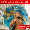 imageTUMELLA Flipproof Inverted Travel Umbrella Small Strong but Light Portable and Automatic Reverse Folding Rain Umbrella Durable Premium Grip Fits Car ampamp BackpackQ Royal Azure