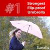 imageTUMELLA Flipproof Inverted Travel Umbrella Small Strong but Light Portable and Automatic Reverse Folding Rain Umbrella Durable Premium Grip Fits Car ampamp BackpackP Pink