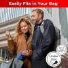 imageTUMELLA Flipproof Inverted Travel Umbrella Small Strong but Light Portable and Automatic Reverse Folding Rain Umbrella Durable Premium Grip Fits Car ampamp BackpackJ Bundle Black  Navy Blue