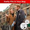 imageTUMELLA Flipproof Inverted Travel Umbrella Small Strong but Light Portable and Automatic Reverse Folding Rain Umbrella Durable Premium Grip Fits Car ampamp BackpackM Light Blue