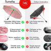 imageTUMELLA Flipproof Inverted Travel Umbrella Small Strong but Light Portable and Automatic Reverse Folding Rain Umbrella Durable Premium Grip Fits Car ampamp BackpackP Pink