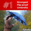 imageTUMELLA Flipproof Inverted Travel Umbrella Small Strong but Light Portable and Automatic Reverse Folding Rain Umbrella Durable Premium Grip Fits Car ampamp BackpackL Puppies