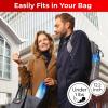 imageTUMELLA Flipproof Inverted Travel Umbrella Small Strong but Light Portable and Automatic Reverse Folding Rain Umbrella Durable Premium Grip Fits Car ampamp BackpackE Blue Skies