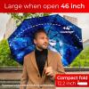 imageTUMELLA Flipproof Inverted Travel Umbrella Small Strong but Light Portable and Automatic Reverse Folding Rain Umbrella Durable Premium Grip Fits Car ampamp BackpackC Stellar Glow