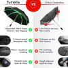 imageTUMELLA Flipproof Inverted Travel Umbrella Small Strong but Light Portable and Automatic Reverse Folding Rain Umbrella Durable Premium Grip Fits Car ampamp BackpackB Black Reflective