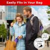imageTUMELLA Flipproof Inverted Travel Umbrella Small Strong but Light Portable and Automatic Reverse Folding Rain Umbrella Durable Premium Grip Fits Car ampamp BackpackN Luminous
