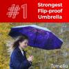 imageTUMELLA Flipproof Inverted Travel Umbrella Small Strong but Light Portable and Automatic Reverse Folding Rain Umbrella Durable Premium Grip Fits Car ampamp BackpackI Milky Way