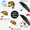 imageTUMELLA Flipproof Inverted Travel Umbrella Small Strong but Light Portable and Automatic Reverse Folding Rain Umbrella Durable Premium Grip Fits Car ampamp BackpackO Yellow Black