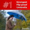 imageTUMELLA Flipproof Inverted Travel Umbrella Small Strong but Light Portable and Automatic Reverse Folding Rain Umbrella Durable Premium Grip Fits Car ampamp BackpackQ Royal Azure