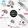 imageTUMELLA Strongest Windproof Travel Umbrella Compact Superior ampamp Beautiful Small Strong but Light Portable and Automatic Folding Rain Umbrella Durable Premium Grip Fits Car ampamp Backpack1pack Light Gray