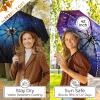 imageTUMELLA Strongest Windproof Travel Umbrella Compact Superior ampamp Beautiful Small Strong but Light Portable and Automatic Folding Rain Umbrella Durable Premium Grip Fits Car ampamp Backpack2pack Interstellar  Moonlight