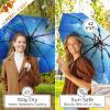 imageTUMELLA Strongest Windproof Travel Umbrella Compact Superior ampamp Beautiful Small Strong but Light Portable and Automatic Folding Rain Umbrella Durable Premium Grip Fits Car ampamp Backpack1pack Blue Skies