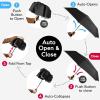 imageTUMELLA Strongest Windproof Travel Umbrella Compact Superior ampamp Beautiful Small Strong but Light Portable and Automatic Folding Rain Umbrella Durable Premium Grip Fits Car ampamp BackpackBlack Reflective