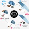 imageTUMELLA Strongest Windproof Travel Umbrella Compact Superior ampamp Beautiful Small Strong but Light Portable and Automatic Folding Rain Umbrella Durable Premium Grip Fits Car ampamp Backpack1pack Light Blue