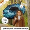 imageTUMELLA Strongest Windproof Travel Umbrella Compact Superior ampamp Beautiful Small Strong but Light Portable and Automatic Folding Rain Umbrella Durable Premium Grip Fits Car ampamp Backpack1pack Galactic