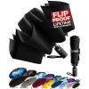 imageTUMELLA Flipproof Inverted Travel Umbrella Small Strong but Light Portable and Automatic Reverse Folding Rain Umbrella Durable Premium Grip Fits Car ampamp BackpackA Black